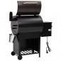 Preview: Pelletgrill mit Schornstein Schwarz 104 cm Eisen