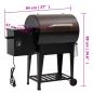 Preview: Pelletgrill mit Ablage Schwarz 94 cm Eisen