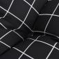 Preview: Palettenkissen Schwarz Karomuster 120x80x12 cm Stoff