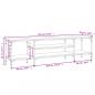 Preview: TV-Schrank Grau Sonoma 161x35x45 cm Holzwerkstoff & Eisen