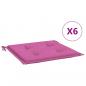 Preview: Gartenstuhl-Kissen 6 Stk. Rosa 50x50x3 cm Stoff