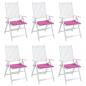 Preview: Gartenstuhl-Kissen 6 Stk. Rosa 50x50x3 cm Stoff