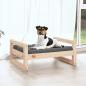 Preview: Hundebett 55,5x45,5x28 cm Massivholz Kiefer