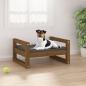 Preview: ARDEBO.de - Hundebett Honigbraun 55,5x45,5x28 cm Massivholz Kiefer