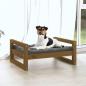 Preview: Hundebett Honigbraun 55,5x45,5x28 cm Massivholz Kiefer