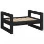 Preview: Hundebett Schwarz 55,5x45,5x28 cm Massivholz Kiefer