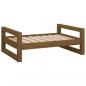 Preview: Hundebett Honigbraun 75,5x55,5x28 cm Massivholz Kiefer