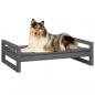 Preview: Hundebett Grau 95,5x65,5x28 cm Massivholz Kiefer