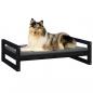 Preview: Hundebett Schwarz 95,5x65,5x28 cm Massivholz Kiefer