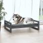 Preview: Hundebett Grau 105,5x75,5x28 cm Massivholz Kiefer