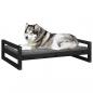 Preview: Hundebett Schwarz 105,5x75,5x28 cm Massivholz Kiefer