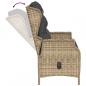 Preview: Gartenbank 2-Sitzer mit Kissen Braun Poly Rattan