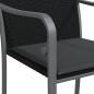 Preview: Gartenstühle mit Kissen 2 Stk. Schwarz 56x59x84 cm Poly Rattan