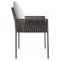 Preview: Gartenstühle mit Kissen 2 Stk. Braun 54x61x83 cm Poly Rattan