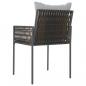 Preview: Gartenstühle mit Kissen 2 Stk. Braun 54x61x83 cm Poly Rattan