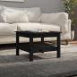 Preview: ARDEBO.de - Couchtisch Schwarz 55x55x40 cm Massivholz Kiefer