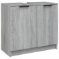 Preview: Badschrank Grau Sonoma 64,5x33,5x59 cm Holzwerkstoff