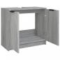 Preview: Badschrank Grau Sonoma 64,5x33,5x59 cm Holzwerkstoff