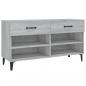 Preview: Schuhschrank Grau Sonoma 102x35x55 cm Holzwerkstoff