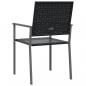 Preview: Gartenstühle 2 Stk. Schwarz 54x62,5x89 cm Poly Rattan