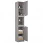 Preview: Badschrank Grau Sonoma 32x34x188,5 cm Holzwerkstoff