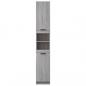 Preview: Badschrank Grau Sonoma 32x34x188,5 cm Holzwerkstoff