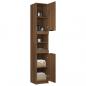 Preview: Badschrank Braun Eichen-Optik 32x34x188,5 cm Holzwerkstoff