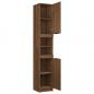 Preview: Badschrank Braun Eichen-Optik 32x34x188,5 cm Holzwerkstoff