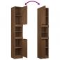 Preview: Badschrank Braun Eichen-Optik 32x34x188,5 cm Holzwerkstoff