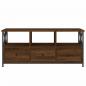 Preview: TV-Schrank Braun Eichen-Optik 102x33x45cm Holzwerkstoff & Eisen