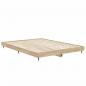 Preview: Bettgestell Sonoma-Eiche 135x190 cm Holzwerkstoff