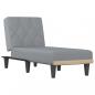 Preview: Chaiselongue Hellgrau Stoff