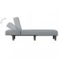 Preview: Chaiselongue Hellgrau Stoff