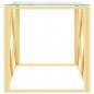 Preview: Couchtisch 110x45x45 cm Edelstahl und Glas