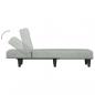 Preview: Chaiselongue Hellgrau Samt