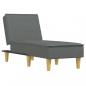 Preview: Chaiselongue Dunkelgrau Stoff