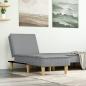 Preview: ARDEBO.de - Chaiselongue Hellgrau Stoff