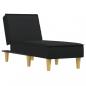 Preview: Chaiselongue Schwarz Stoff