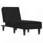 Preview: Chaiselongue Schwarz Samt