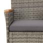 Preview: 5-tlg. Garten-Essgruppe mit Kissen Grau Poly Rattan