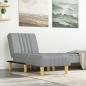 Preview: ARDEBO.de - Chaiselongue Hellgrau Stoff