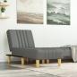 Preview: ARDEBO.de - Chaiselongue Dunkelgrau Stoff