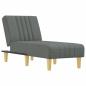 Preview: Chaiselongue Dunkelgrau Stoff