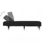 Preview: Chaiselongue Schwarz Samt