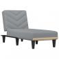 Preview: Chaiselongue Hellgrau Stoff