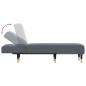 Preview: Chaiselongue Dunkelgrau Samt