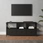 Preview: ARDEBO.de - TV-Schrank Schwarz 102x33x45 cm Holzwerkstoff und Eisen