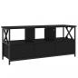 Preview: TV-Schrank Schwarz 102x33x45 cm Holzwerkstoff und Eisen