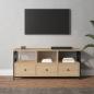 Preview: ARDEBO.de - TV-Schrank Sonoma Eiche 102x33x45 cm Holzwerkstoff & Eisen