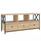 Preview: TV-Schrank Sonoma Eiche 102x33x45 cm Holzwerkstoff & Eisen